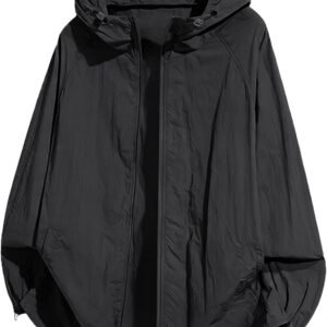 [ANGJ] ラッシュガード パーカー メンズ レディース ナイロン100％ 超軽量 接触冷感 UVカット UPF50+ 速乾 通気性 フード付き 長袖 無地 シンプル おしゃれ 体型カバー 大きいサイズ S〜5L相当 海 登山 普段着