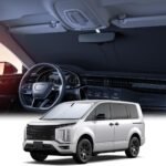【6層断熱素材】 Lamicall 三菱 デリカ D:5 CV1W~CV5W型 車 フロントガラス サンシェード : 車サンシェード 日除け 車 クルマ フロントサンシェード 車用 フロントガラス サンシェード 折り畳み式 カーシェード カー用品 遮光 uvカット 紫外線遮蔽 さんしえーど 擦り傷防止 断熱素材 暑さ対策 頑丈 収納ポーチ付き