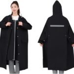 [Kimwood] 【レッドドット受賞 JIS 級防水＆シームレス】レインコート 自転車 5級撥水【激雨対応！強力防水構造】レインコート レディース メンズ リュック対応 超軽量 カッパ ポンチョ ポケット付き ロング丈 通勤通学 防災 アウトドア フェス