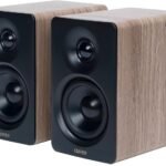 「VGP2025金賞&コスパ大賞」Edifier M60 マルチメディアスピーカー 66W Bluetooth 5.3 ハイレゾワイヤレス コンパクトなデザイン 専用アプリ スタンド付き USB-C/AUX入力 MDF製 ブラウン