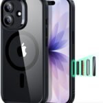 【3倍米軍MIL規格・MagSafe対応】ESR iPhone 17 ケース ワイヤレス充電 iphone17用 カメラボタン付き SGS認証 エアガードコーナー 黄変防止 耐衝撃 PC背面TPUバンパー 指紋防止 高耐久性 マグネットスマホケース Qi2.2対応 最大25W高速充電 マグセーフ いphone17ケース アイフォン17専用Classicシリーズ(クリア_ブラック)