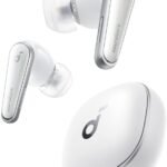 Anker Soundcore Liberty 4（Bluetooth 5.3）【完全ワイヤレスイヤホン/ウルトラノイズキャンセリング 2.0 / 3Dオーディオ / ワイヤレス充電/マルチポイント接続/外音取り込み / 最大28時間再生 / ハイレゾ / IPX4防水規格 / ヘルスモニタリング/PSE技術基準適合】クラウドホワイト