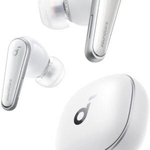 Anker Soundcore Liberty 4（Bluetooth 5.3）【完全ワイヤレスイヤホン/ウルトラノイズキャンセリング 2.0 / 3Dオーディオ / ワイヤレス充電/マルチポイント接続/外音取り込み / 最大28時間再生 / ハイレゾ / IPX4防水規格 / ヘルスモニタリング/PSE技術基準適合】クラウドホワイト