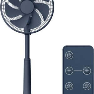 【Amazon.co.jp限定】[山善] 扇風機 リビング (日本メーカー製 DCモーター搭載) 静音 リモコン付き 左右自動首振り 風量切替12段階 入切タイマー付 ネイビー YLX-AED30(NV)