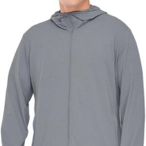 [DMFU] ラッシュガード ラッシュパーカー メンズ 夏服 UV カットパーカー 接触冷感 涼しい 軽量 通気性 無地 体型カバー 長袖 フード付き UPF50+ 夏 アウター 日焼け対策ウェア 薄手