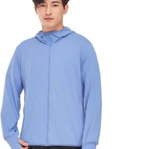 [DMFU] ラッシュガード ラッシュパーカー メンズ 夏服 UV カットパーカー 接触冷感 涼しい 軽量 通気性 無地 体型カバー 長袖 フード付き UPF50+ 夏 アウター 日焼け対策ウェア 薄手