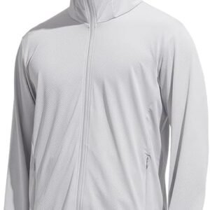[DMFU] ラッシュガード ラッシュパーカー メンズ 夏服 UV カットパーカー 接触冷感 涼しい 軽量 通気性 無地 体型カバー 長袖 フード付き UPF50+ 夏 アウター 日焼け対策ウェア 薄手