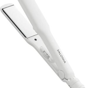 SALONIA サロニア ストレートアイロン ヘアアイロン 35mm 海外対応 SL-004SW ホワイト 【Amazon.co.jp限定】