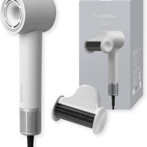 SALONIA サロニア スムースシャインスマートドライヤー アッシュホワイト SAL25120AW ヘアドライヤー 大風量 速乾 マイナスイオン