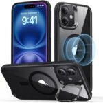 【デザイン受賞シリーズ！】ESR iPhone 16 ケース Magsafe対応米軍MIL規格の保護 耐黄変 耐衝撃 隠れスタンド iPhone16用スマホケース 傷防止背面 iPhone16 ケース対応 アイフォン16 ケース いphone16 ケース対応 Classicシリーズ クリア_ブラック