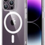 【米軍MIL規格・Magsafe対応】ESR iPhone 14 Pro ケース 3倍米軍MIL規格 マグセーフ対応 耐衝撃 傷に強い背面 ワイヤレス対応 瞬間充電 ストラップホール付き HaloLock搭載 ハイブリッド磁気いphone14proケース 6.1インチ クリア Classic Series