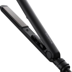 SALONIA サロニア ミニ ストレートアイロン ヘアアイロン SL-010SB ブラック 【Amazon.co.jp限定】