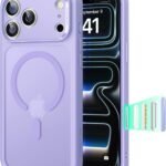 【3倍米軍MIL規格・MagSafe対応】ESR iPhone 17 Pro ケース ワイヤレス充電 ストラップホール付き エアガードコーナー 25W高速充電 Qi2.2対応 4H傷に強い背面 傷防止 滑り止め 指紋防止 耐衝撃 耐黄変 マグネットスマホケース いPhone17Pro ケース カメラコントロール iphone17pro用 Classicシリーズ フロストパープル