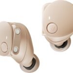 オーディオテクニカ ATH-CKS50TW2 BG(E) ワイヤレスイヤホン Bluetooth 5.3 ノイズキャンセリング 重低音 LE Audio対応 オリジナルステッカー付き マグネティックスイッチ機能 最大約65時間再生 IP55 防水防塵 マルチポイント対応 置き忘れアラート ヒアスルー 低遅延モード 急速充電 Qiワイヤレス充電対応 ベージュ