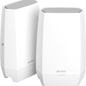 【Amazon.co.jp限定】 バッファロー WiFi ルーター 無線 LAN Wi-Fi 6E 11ax 6GHz AXE5400 メッシュ 2個セット トライバンド 6ストリーム 有線 2.5Gbps エコパッケージ 【 iPhone 17 / Air / 16 / Nintendo Switch 2 / PS5 動作確認済み 】 WNR-5400XE6P/2SN
