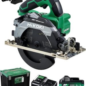 【Amazon.co.jp限定】HiKOKI(ハイコーキ) 36V 充電式 丸のこ C3606DB コードレス 丸鋸 のこ刃165mm バッテリー1個・充電器・システムケース4・チップソー黒鯱付 C3606DB(XPSZ)
