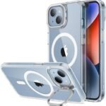ESR いphone14 ケース iPhone13 ケース【デザイン受賞シリーズ！】 米軍MIL規格 耐黄変 耐衝撃 隠れスタンド iPhone14用 MagSafe対応 スマホケース 傷防止背面 ワイヤレス充電対応 あいふぉん14 Classic シリーズ クリア