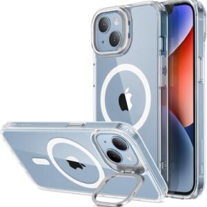 ESR いphone14 ケース iPhone13 ケース【デザイン受賞シリーズ！】 米軍MIL規格 耐黄変 耐衝撃 隠れスタンド iPhone14用 MagSafe対応 スマホケース 傷防止背面 ワイヤレス充電対応 あいふぉん14 Classic シリーズ クリア