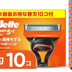 Gillette 【正規品】 ジレット 髭剃り 替刃 10個 カミソリ 剃刀 メンズ 深剃り フュージョン 【Amazon.co.jp限定】