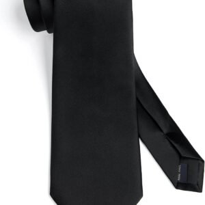 [HISDERN] D-01 葬儀用 無地 黒ネクタイ フォーマル 冠婚葬祭 礼装 葬式 お通夜 葬礼 弔事 法事 メンズ