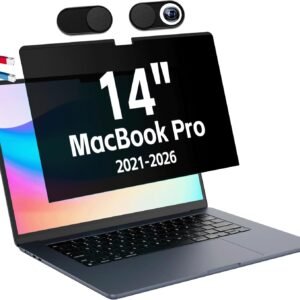 Macbook Pro 14 (2021-2026、M1、M2、M3、M4、M5)用マグネット覗き見防止フィルム、取り外し可能なブルーライトカットアンチグレアスクリーンフィルター、Mac 14.2インチノートパソコン用の磁石ぞき見防止