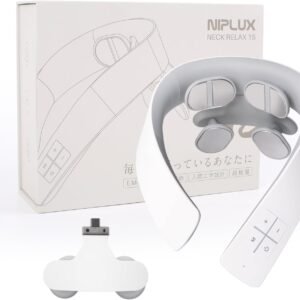 NIPLUX NECK RELAX 1S ネックケア 首 肩 リラクゼーション器 ネックリラックス コードレス 日本語音声ガイダンス 静音 軽量 暖か 6種類モード 16段階強度調節 USB-C充電 寝ながら使える リラックスグッズ 株式会社日創プラス