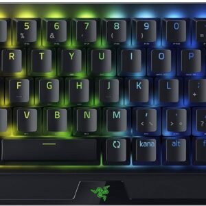 Razer ゲーミングキーボード ワイヤレス 無線 メカニカルキーボード BlackWidow V3 Mini HyperSpeed JP Green Switch 2.4GHz Bluetooth 最大200時間バッテリー メカニカル グリーン軸 65%レイアウト Chroma RGB ABS キーキャップ 日本語配列 【日本正規代理店保証品】 RZ03-03891700-R3J1 ブラック