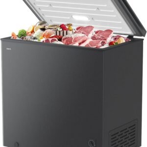 SAMKYO 冷凍庫 200L 上開き チェストフリーザー 大容量 業務用 家庭用 8段階温度調節 急速冷凍-28℃ セカンド冷凍庫 バスケット2個付き 静音設計 冷凍ストッカー ZC200 グレー