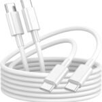 USBC & USBC ケーブル 【2M 2本セット】PD対応 60W急速充電 USB C ケーブル 純正 高速データ転送 高耐久性 断線防止 Type C to Type C けーぶる for iPhone 17/16/15 Pro/Plus/Pro Max、for MacBook Pro/Air/iPad Pro/Air、for GalaxyなどTypeC機種対応