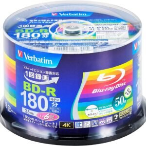 Verbatim バーベイタム 1回録画用 ブルーレイディスク BD-R 25GB 50枚+3枚増量パック インクジェットプリンタ対応 ホワイト 片面1層 1-6倍速