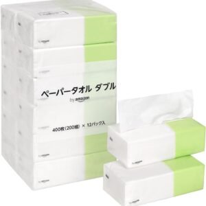 by Amazon ペーパータオル ダブル ホワイト FSC認証紙 400枚(200組) 12パック入
