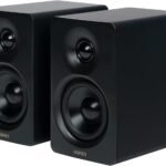「VGP2025金賞&コスパ大賞」Edifier M60 マルチメディアスピーカー 66W Bluetooth 5.3 ハイレゾワイヤレス コンパクトなデザイン 専用アプリ スタンド付き USB-C/AUX入力 MDF製 黒