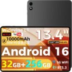 【2026年新モデル】RebotAi Android 16 タブレット 13インチ 大画面 8コアCPU 32GB+256GB（最大1TB拡張）10000mAh大容量バッテリー 20W PD急速充電 Type-C IPS 1920×1200 Widevine L1対応 5GWIFI/BT5.3 16MP+5MPカメラ 顔認証 画面分割 ワイヤレス投影 高齢者/安全設計 スタイラスペン付き