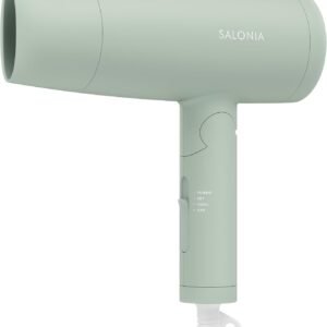 【2026年春夏限定カラー】 SALONIA サロニア スピーディーイオンドライヤー フロー 大風量 マイナスイオン 折りたたみ式 速乾 SAL25219MG ミスティグリーン