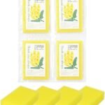 【サンサンスポンジ】スポンジ 4個セット キッチンスポンジ 食器洗い お風呂 レンジ周り 用途いろいろ 驚きの水切れ＆泡立ち 丈夫で長持ち 台所用品 キッチン用品 ミモザ