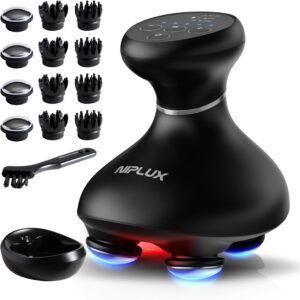 【九州大学博士監修】NIPLUX EMS ヘッドスパ 電動頭皮ブラシ 頭皮ケア フェイスケア 【母の日】高輝度赤色LED IPX7防水 3D振動 コードレス 美容家電 全身適用 株式会社日創プラス ニップラックス EMS HEAD SPA PREMIUM 贈り物 ギフト