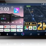 【公式】PORMIDOAUTO 11.8インチ 2K大画面QLED液晶 Androidカーナビ：8コア6＋128GB【Youtube、Netflixなどネット動画が視聴できるディスプレイオーディオ】ワイヤレスCparPlay/Android Auto/ミラ―リング対応 1DINカーオーディオ Bluetooth/FM AM/DSP/GPS搭載 USB動画音楽再生 バック連動 技適取得済み【G10】