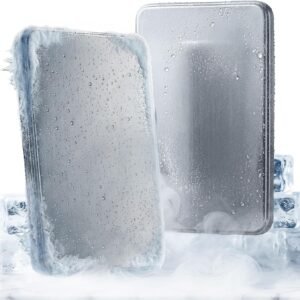 【驚異の保冷力】強力保冷剤 ステンレス製 2個セット 氷点下キープ 倍速凍結 長時間保冷 繰り返し使用可 アウトドア キャンプ 釣り お弁当 猛暑対策 防災用 保冷剤 長時間 強力(グレー)