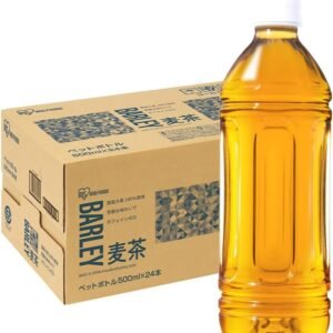 アイリスオーヤマ(IRIS OHYAMA) 麦茶 ラベルレス 500ml ×24本 むぎ茶 国産大麦 ペットボトル ケース ボトル 500ミリリットル 国内製造 おちゃ
