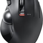 エレコム ワイヤレス トラックボールマウス EX-G 握りの極み 6ボタン チルトホイール（左右スクロール） ブラック M-XT3DRBK