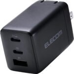 エレコム 充電器 合計65W 3ポート Type-C USB-A USB PD対応 スイング式プラグ採用 ブラック EC-AC10367BK