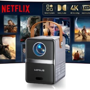 プロジェクター 小型 - [Netflix/Dolby対応/自動台形補正/電動フォーカス] 680ANSI 高輝度 WiMiUS モバイルプロジェクター PrimeVideo/Disney+/YouTube内蔵 リアル1080P 4K対応 WiFi6 双方向Bluetooth5.4 Switch/PC/スマホ接続可 プロジェクター 家庭用 P61Pro