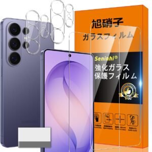 対応 Galaxy S26 ultra ガラスフィルム 指紋防止 【2* フ ィルム + 2* レンズ保護フィルム+ 1*クリーニングツール】国産旭硝子材質 GalaxyS26 ultra 薄型 強化ガラス 保護 高光沢 液晶 Galaxy S26ultra ケース 9H硬度 厚さ0.26mm超薄型 高透過率 気泡なし SENXLL-GalaxyS26 ultraG05