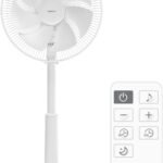 [山善] 扇風機 DCモーター 【モバイルバッテリーでも動かせる/PD対応】 静音 リビング 節電 省エネ 左右自動首振り 風量7段階調節 入切タイマーリモコン付き ホワイト YLRP-CJD30(W)