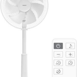 [山善] 扇風機 DCモーター 【モバイルバッテリーでも動かせる/PD対応】 静音 リビング 節電 省エネ 左右自動首振り 風量7段階調節 入切タイマーリモコン付き ホワイト YLRP-CJD30(W)