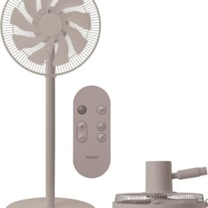 [山善] 扇風機 リビング コンパクト収納 DCモーター 静音 左右自動首振り 風量8段階調節 切タイマー機能 リモコン付き グレージュ AHX-FGD301(GR)
