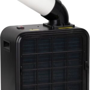 広電(KODEN) ミニスポットクーラー 業務用 工事不要 ノンドレン タンクレス設計 水捨て不要 100V 防塵スイッチ スポットエアコン 小型 簡易クーラー 取っ手・キャスター付き ブラック AZS181HBB