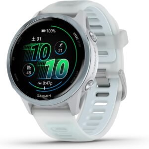 GARMIN(ガーミン) GPSランニングウォッチ Forerunner 570 最大約10日間の長時間バッテリー 超軽量 色鮮やかなAMOLED大画面ディスプレイ 80種類以上のマルチスポーツ対応 スピーカー＆マイク内蔵でランニング中の心拍数やペース・距離などの情報を音声通知 睡眠スコア 光学式心拍計搭載 Music機能 Android iOS対応 Suica機能搭載 防水【日本正規品】