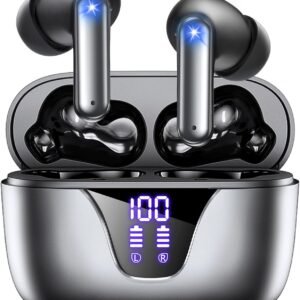 イヤホン bluetooth ワイヤレスイヤホン 【2026 声の新時代が登場】ワイヤレス Bluetooth 5.3 自動ペアリング 超軽量 コンパクト設計 Type-C急速充電 LEDバッテリー残量表示 タッチ操作 音漏れ低減 IPX7防水 マイク内蔵 AAC/SBC 通勤/運動/Web会議