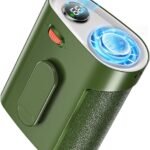 腰掛け扇風機 強力 大風量 小型 【2026革新版 ＆ -28℃瞬間冷却】冷却プレート付き 0~199無段階風量調節10000mAh大容量 日本製超高速モーター搭載 携帯扇風機 ベルトファン 首掛け・腰掛け・卓上・手持ち ウエスト USB-C充電式 Type-Cミニファン 超軽量 極静音 熱中症対策 通勤・アウトドアに最適 作業 男女兼用 持ち運び便利 熱中症対策 暑さ対策グッズ (グリン)